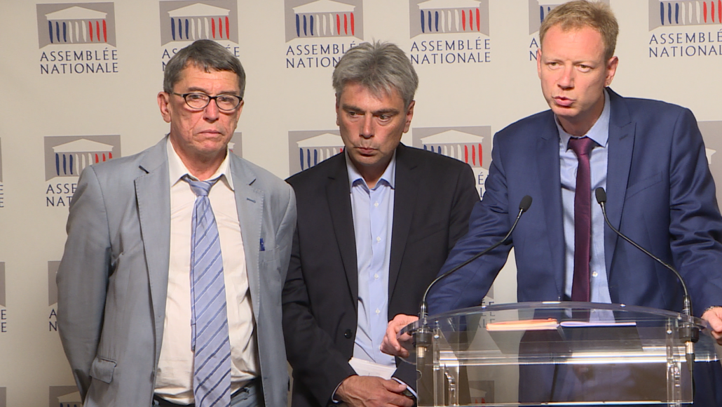Le sénateur Dominique Watrin et les députés Sébastien Jumel et Pierre Dharréville Le sénateur Dominique Watrin et les députés Sébastien Jumel et Pierre Dharréville