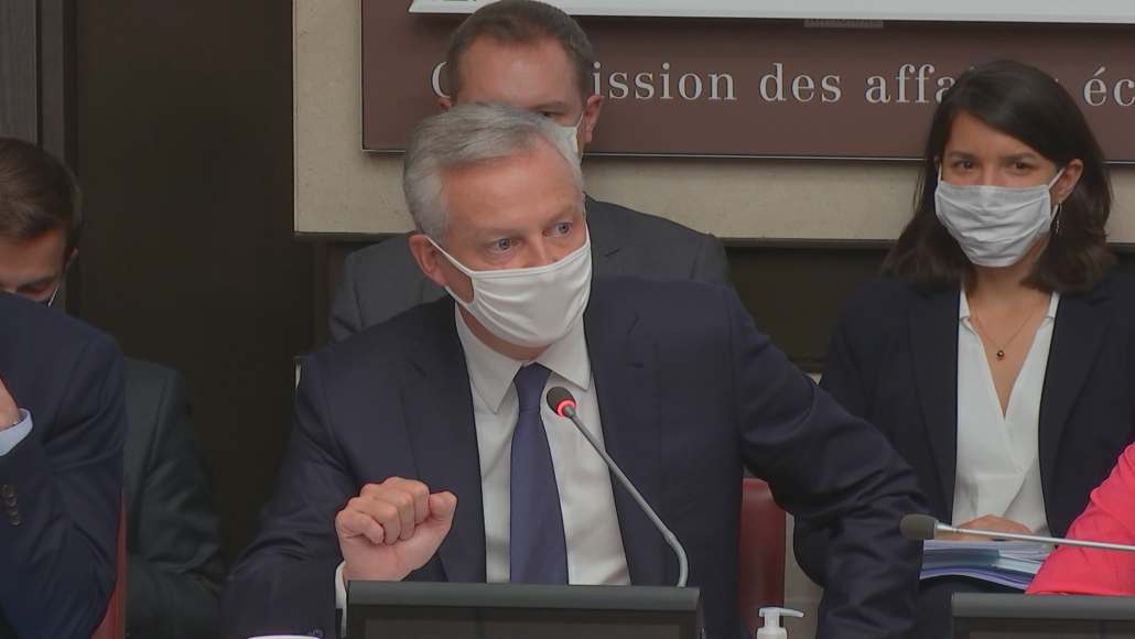 Bruno Le Maire présente le plan de relance aux députés, le 3 septembre 2020 (LCP/Assemblée nationale)