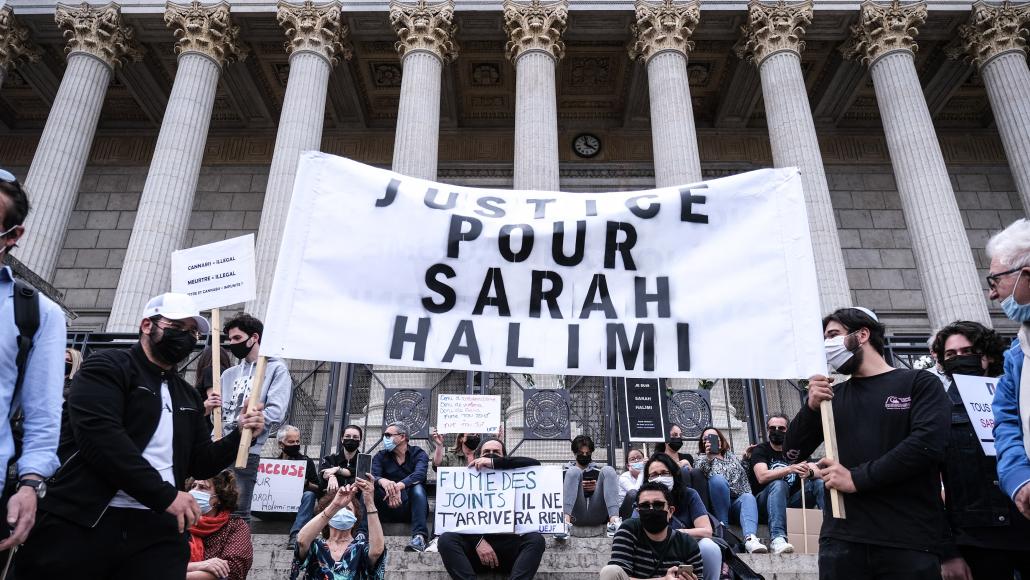 Un rassemblement en mémoire à Sarah Halimi, à Lyon, en avril 2021