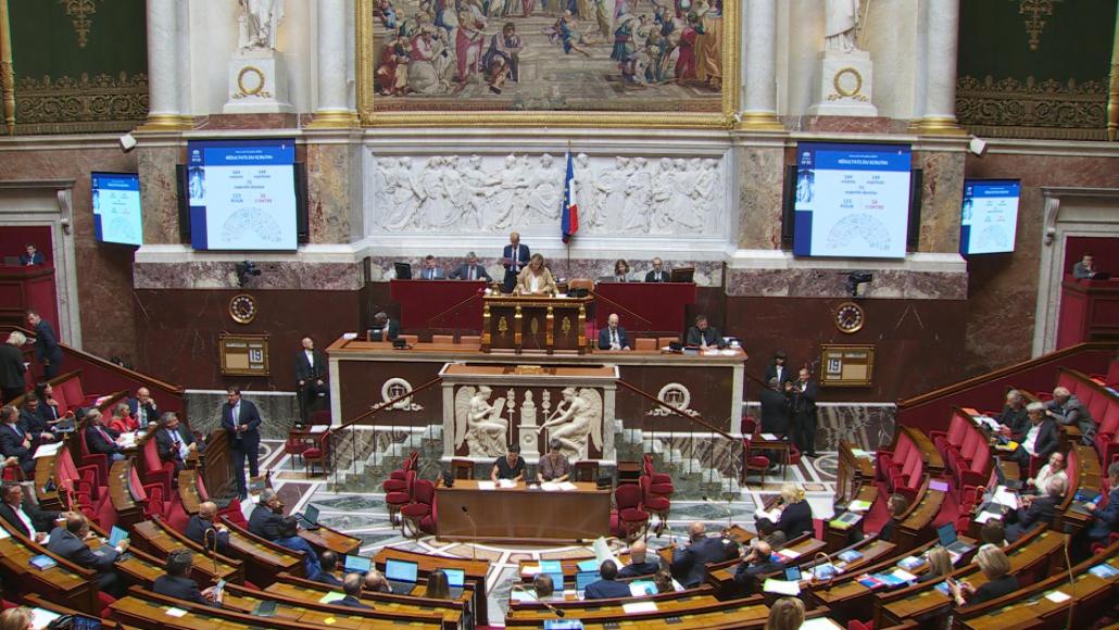 Image d'illustration, l'hémicycle de l'Assemblée nationale, le 19 juillet 2023. LCP