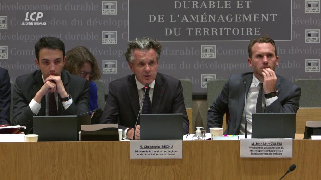 Christophe Béchu en commission du développement durable, le 11 octobre 2023
