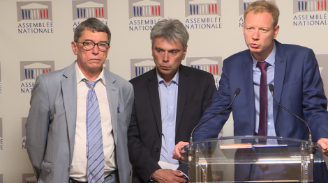 Le sénateur Dominique Watrin et les députés Sébastien Jumel et Pierre Dharréville Le sénateur Dominique Watrin et les députés Sébastien Jumel et Pierre Dharréville