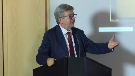 Jean-Luc Mélenchon au colloque de La France insoumise sur la sécurité, le 14 septembre 2020 à Paris. Jean-Luc Mélenchon au colloque de La France insoumise sur la sécurité, le 14 septembre 2020 à Paris.