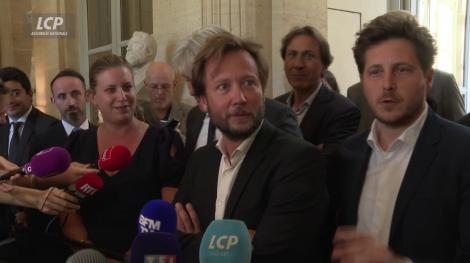 Boris Vallaud, Mathilde Panot, Jérôme Guedj et Julien Bayou. LCP