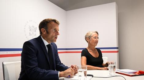 Emmanuel Macron et Elisabeth Borne en août 2022