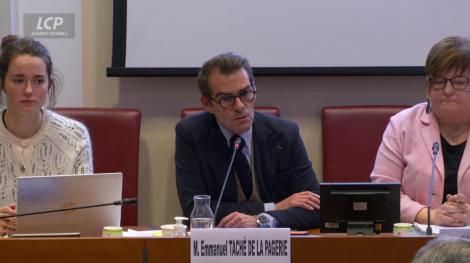 Emmanuel Taché de la Pagerie (RN), co-rapporteur de la proposition de loi créant une aide universelle d'urgence pour les victimes de violences conjugales, le 14 décembre 2022