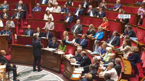 Gérald Darmanin à l'Assemblée nationale, le 11 juillet 2023. LCP