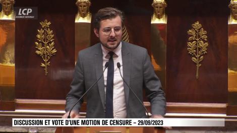 Philippe Brun, le 29 septembre 2023 à l'Assemblée nationale. LCP