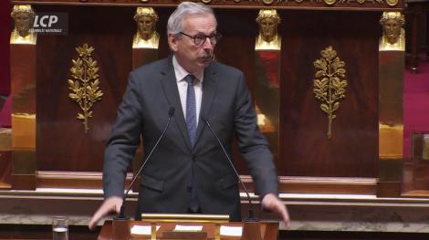 Jean-René Cazeneuve, le 22 novembre 2023, à l'Assemblée nationale. LCP