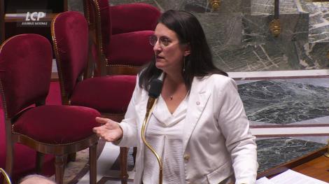 Perrine Goulet (Démocrate) dans l'hémicycle le 18 janvier 2024
