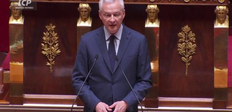 Le ministre de l'Economie Bruno Le Maire lors de la discussion générale du projet de loi "Industrie verte", le 17 juillet 2023 à l'Assemblée nationale.